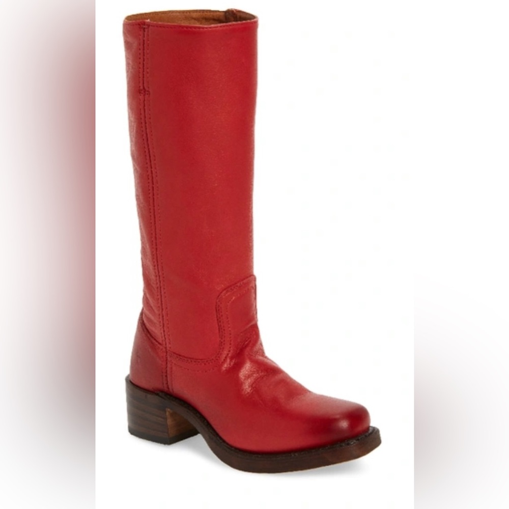 ISO red FRYE campus boots in a size women’s 8,9,10!